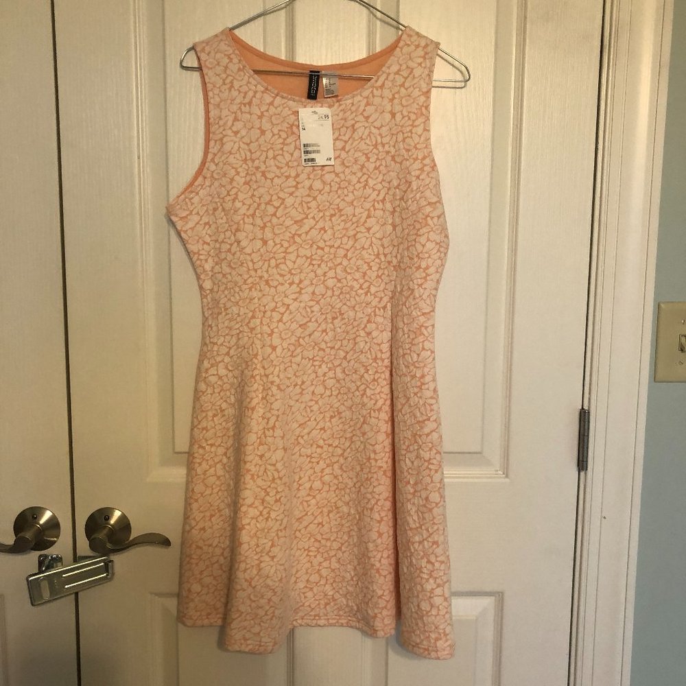 NWT Divided Peach Floral Sleeveless Dress